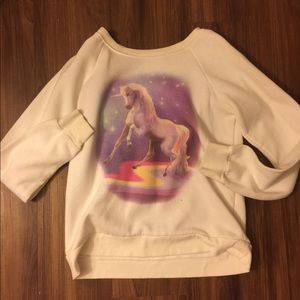 Vintage white unicorn nostalgic sweater sweatshirt